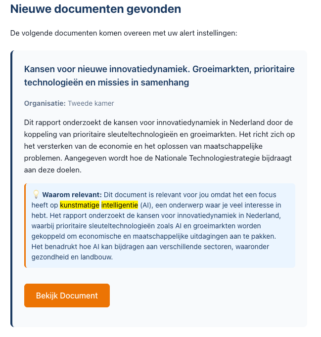 E-mail gegroepeerd per organisatie