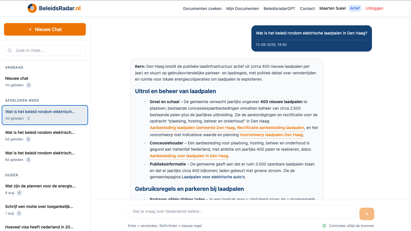 Snelle documentanalyse in BeleidsradarGPT