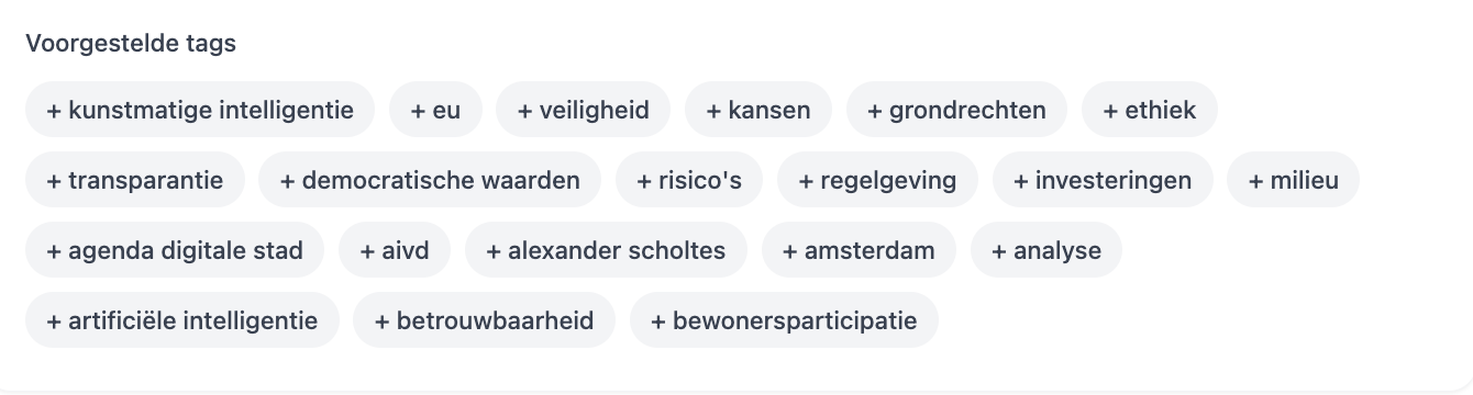 Gepersonaliseerde suggesties